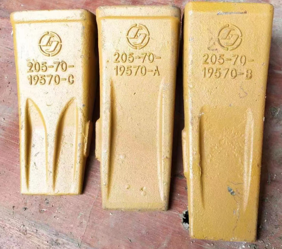 PC200 Εκσκαφέας Χονδρικά δόντια σφυρηλατημένο χύτευμα 205-70-19570 Για κατασκευαστικά έργα