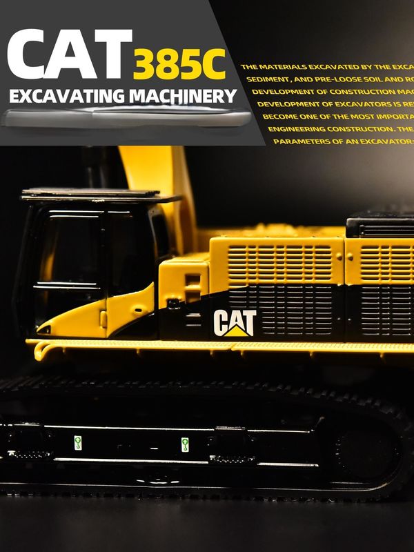 DM Carter CAT385C alloy excavator model engineering machinery car simulation metal decoration ornaments ορμητικά με μεταλλικό χρώμα