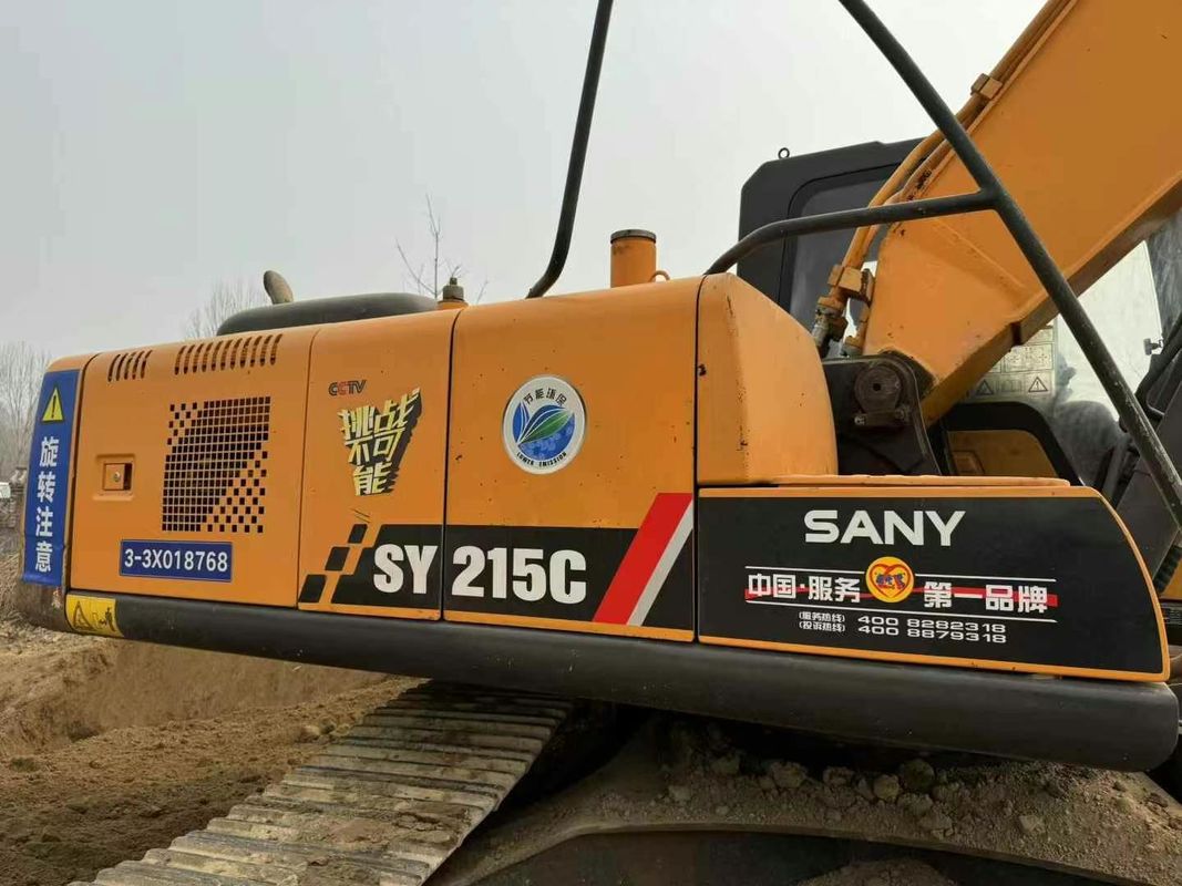Χρησιμοποιούμενη Sany SY215-9 Crawler Excavator Heavy Duty κατασκευαστική μηχανή Αξιόπιστη απόδοση