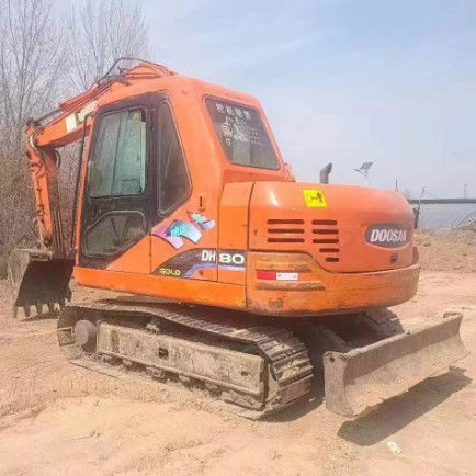 Χρησιμοποιούμενος εξορυκτής Doosan DH80 Mini 8 τόνων χωρητικότητας CE ISO για χρήση στο τοπίο