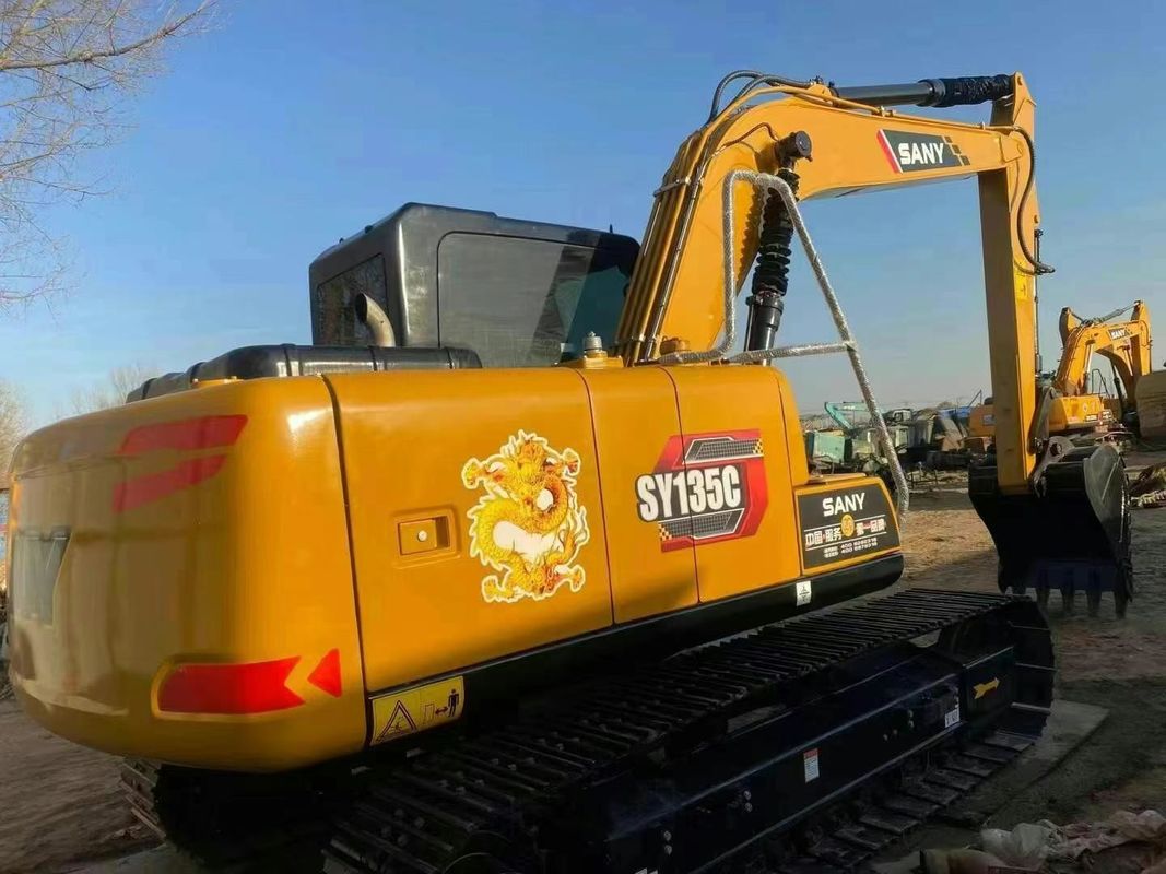 Χρησιμοποιούμενος εξορυκτής SANY SY135C 13.5T Πλήρης εξυπηρέτηση Ιστορία Κατασκευή Ορυχεία Μεταφορά γης