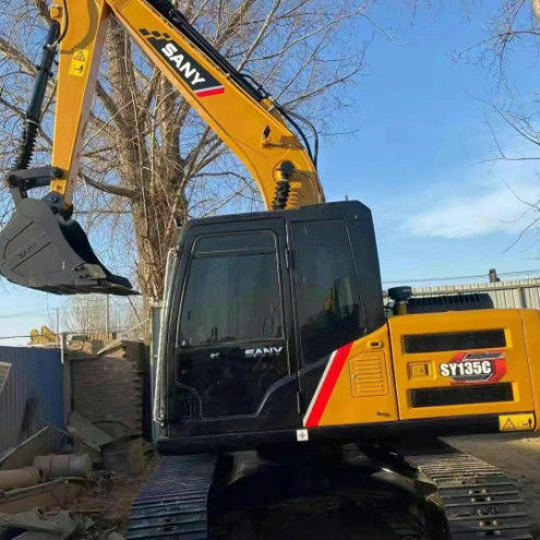 Χρησιμοποιούμενος εξορυκτής SANY SY135C 13.5T Πλήρης εξυπηρέτηση Ιστορία Κατασκευή Ορυχεία Μεταφορά γης