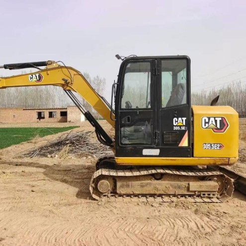 Χρησιμοποιούμενο CAT 305.5E2 Μίνι εξορυκτήρας 27.2kN Arm Excavation Force Compact Robust Hydraulic Unit