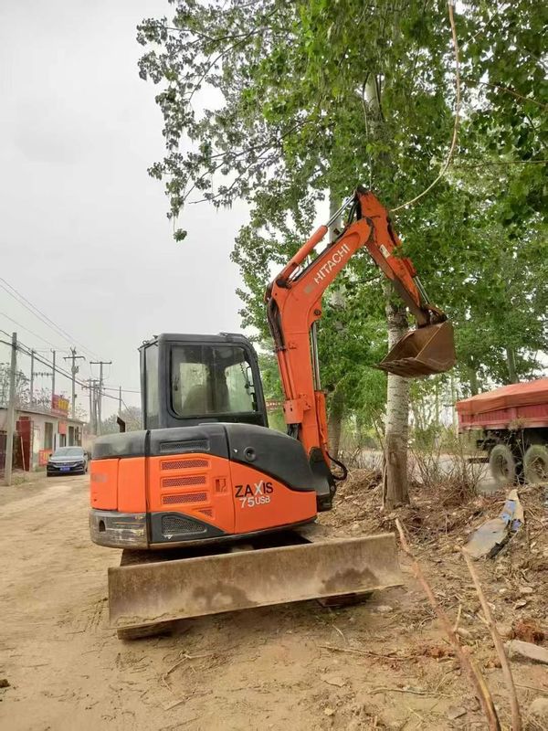 Χρησιμοποιούμενη εκσκαφέας Hitachi ZX75-US 7.5 τόνων Μίνι εκσκαφέας κατασκευαστικές μηχανές σε καλή κατάσταση
