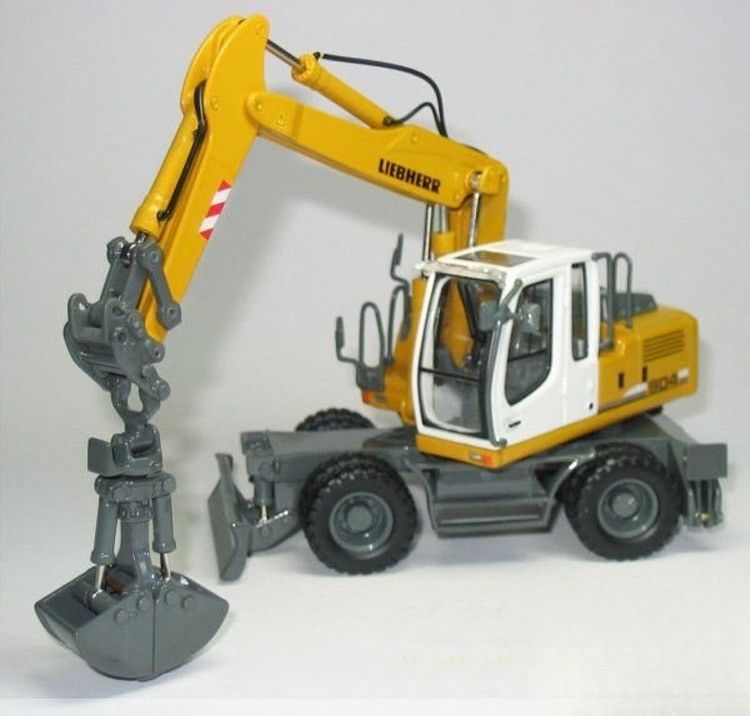 1/50 Liebherr A904C Τροχαίο εξορυκτικό μοντέλο πεταμένο μετάλλιο συλλεκτικό με κουβά 58004