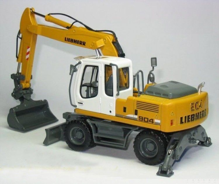 1/50 Liebherr A904C Τροχαίο εξορυκτικό μοντέλο πεταμένο μετάλλιο συλλεκτικό με κουβά 58004