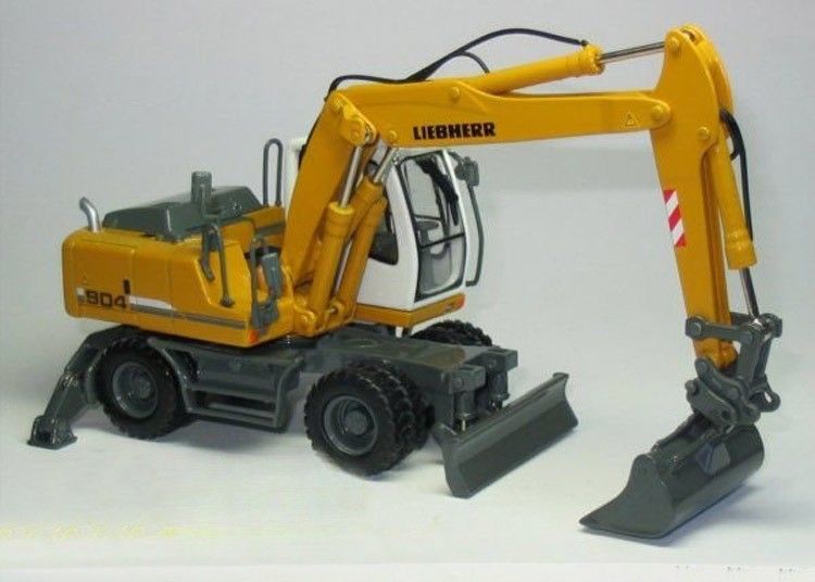 1/50 Liebherr A904C Τροχαίο εξορυκτικό μοντέλο πεταμένο μετάλλιο συλλεκτικό με κουβά 58004