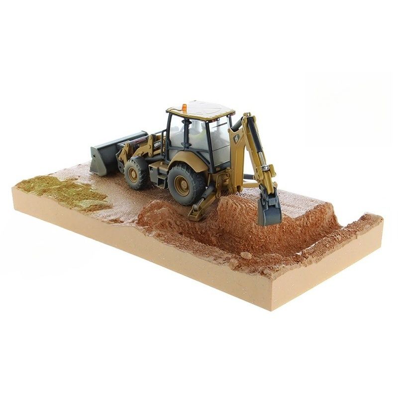 Diecast Masters 420F2IT Skid Steer Loader Backhoe Mud Paint Finish Model DM Limited 85755 1/50