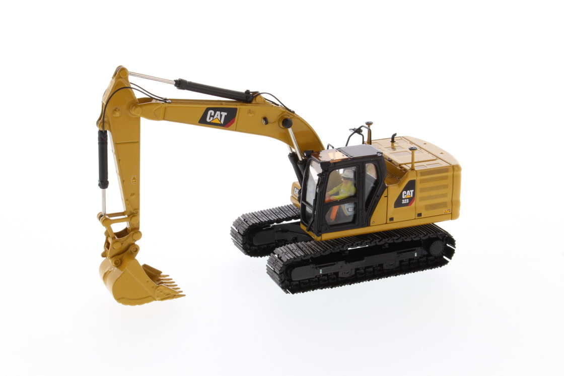 DM 1:50 CAT 323 Με εργαλεία εργασίας Εκσκαφέας με χύτευση με πελεκτό μηχανικό όχημα 85657