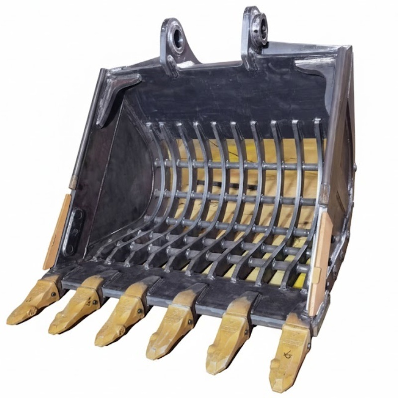 Προσαρμόσιμος Κάδος Σίτας Εκσκαφέα Βαρέως Τύπου με Χάλυβα Υψηλής Αντοχής Q355 για Διαλογή και Ταξινόμηση Βράχων